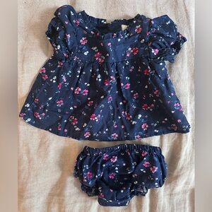 GAP Navy Floral Diaper Cover Set